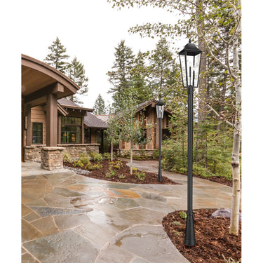 Z-Lite 12" Gannon Glass 3 Light Outdoor Post Mounted Fixture image 6