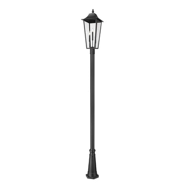 Z-Lite 12" Gannon Glass 3 Light Outdoor Post Mounted Fixture image