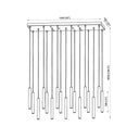 Z-Lite 12" High Forest 17 Light Linear Chandelier image 21