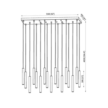Z-Lite 12" High Forest 17 Light Linear Chandelier image 21