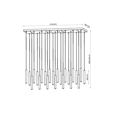 Z-Lite 12" High Forest 23 Light Linear Chandelier image 21