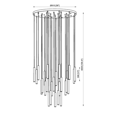 Z-Lite 12" High Forest 27 Light Chandelier image 21