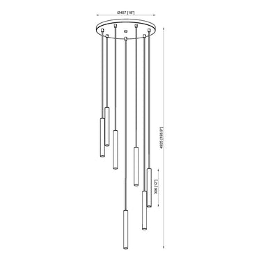 Z-Lite 12" High Forest 7 Light Chandelier image 21