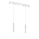 Z-Lite 12" High Forest Chrome 2 Light Linear Chandelier image 1