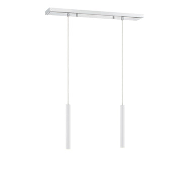 Z-Lite 12" High Forest Chrome 2 Light Linear Chandelier image 11