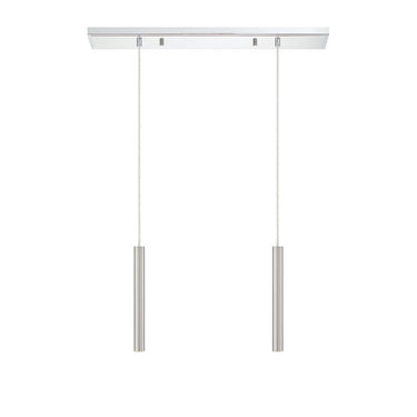 Z-Lite 12" High Forest Chrome 2 Light Linear Chandelier image 12