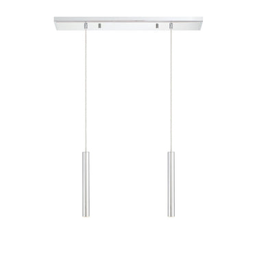 Z-Lite 12" High Forest Chrome 2 Light Linear Chandelier image 13