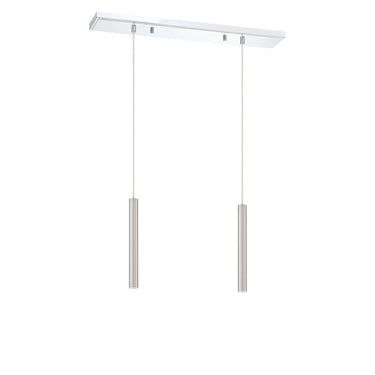 Z-Lite 12" High Forest Chrome 2 Light Linear Chandelier image 16