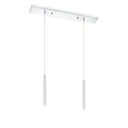Z-Lite 12" High Forest Chrome 2 Light Linear Chandelier image 3