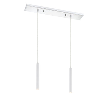 Z-Lite 12" High Forest Chrome 2 Light Linear Chandelier image 3