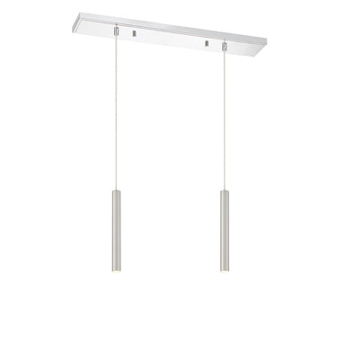 Z-Lite 12" High Forest Chrome 2 Light Linear Chandelier image 4