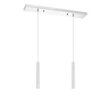Z-Lite 12" High Forest Chrome 2 Light Linear Chandelier image 5