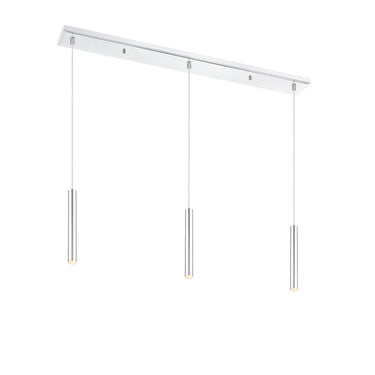 Z-Lite 12" High Forest Chrome 3 Light Linear Chandelier image 1