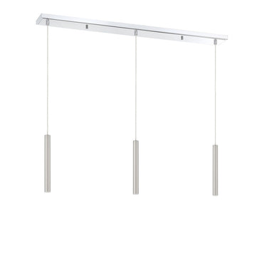 Z-Lite 12" High Forest Chrome 3 Light Linear Chandelier image 16