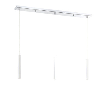 Z-Lite 12" High Forest Chrome 3 Light Linear Chandelier image 17