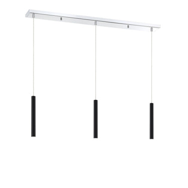 Z-Lite 12" High Forest Chrome 3 Light Linear Chandelier image 18