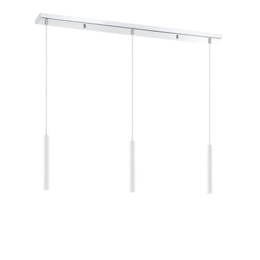Z-Lite 12" High Forest Chrome 3 Light Linear Chandelier image 19