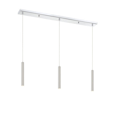 Z-Lite 12" High Forest Chrome 3 Light Linear Chandelier image 4