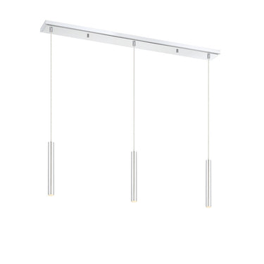 Z-Lite 12" High Forest Chrome 3 Light Linear Chandelier image 5