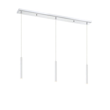 Z-Lite 12" High Forest Chrome 3 Light Linear Chandelier image 7