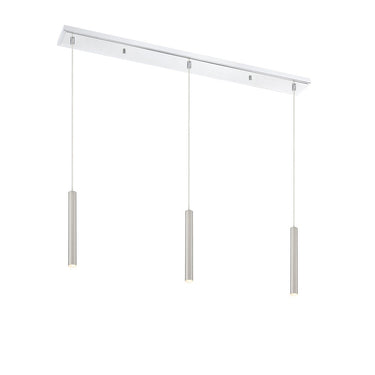 Z-Lite 12" High Forest Chrome 3 Light Linear Chandelier image