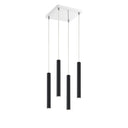 Z-Lite 12" High Forest Matte Black 4 Light Chandelier image 1