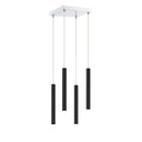 Z-Lite 12" High Forest Matte Black 4 Light Chandelier image 2