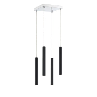 Z-Lite 12" High Forest Matte Black 4 Light Chandelier image 2