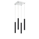 Z-Lite 12" High Forest Matte Black 4 Light Chandelier image 4