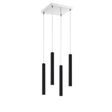 Z-Lite 12" High Forest Matte Black 4 Light Chandelier image 4