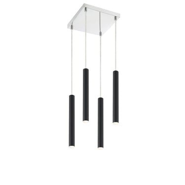 Z-Lite 12" High Forest Matte Black 4 Light Chandelier image