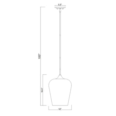 Z-Lite 12" Joliet 1 Light Pendant image 7