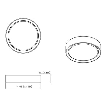 Z-Lite 12" Kawan 1 Light Flush Mount image 35