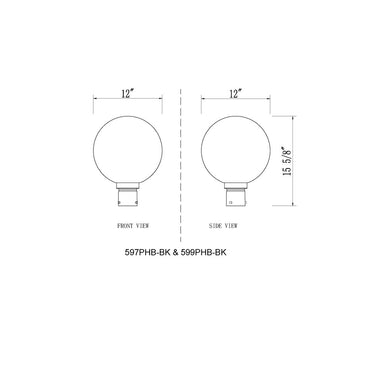 Z-Lite 12" Laurent 1 Light Outdoor Post Mount Fixture image 10