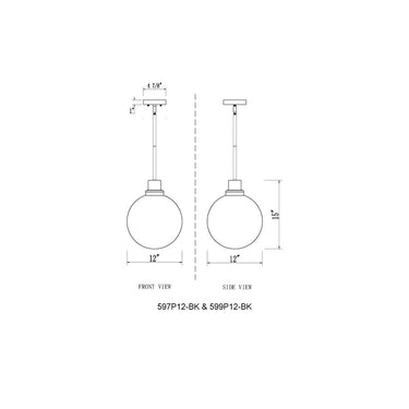Z-Lite 12" Laurent Glass 1 Light Outdoor Pendant image 7