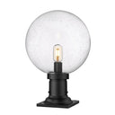 Z-Lite 12" Laurent Glass 1 Light Outdoor Pier Mounted Fixture image 1