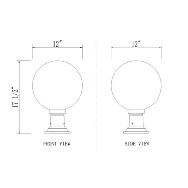 Z-Lite 12" Laurent Glass 1 Light Outdoor Pier Mounted Fixture image 14