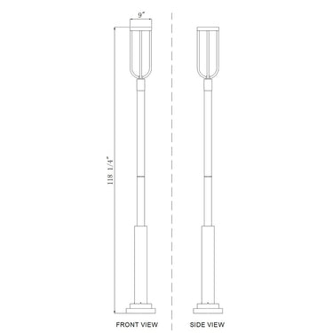 Z-Lite 12" Leland 1 Light Outdoor Post Mounted Fixture image 7