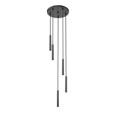 Z-Lite 12" Long Forest 5 Light Chandelier image 1