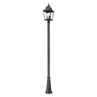 Z-Lite 12" Raphael Glass 3 Light Outdoor Post Mounted Fixture image 2