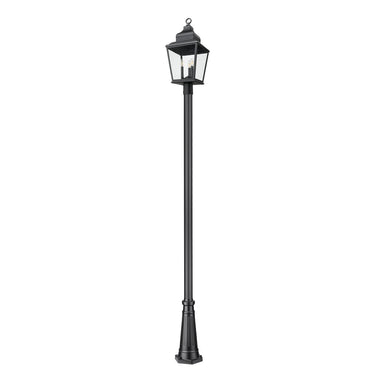 Z-Lite 12" Raphael Glass 3 Light Outdoor Post Mounted Fixture image 4