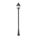 Z-Lite 12" Raphael Glass 3 Light Outdoor Post Mounted Fixture image