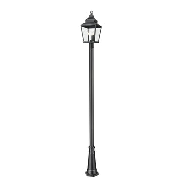 Z-Lite 12" Raphael Glass 3 Light Outdoor Post Mounted Fixture image
