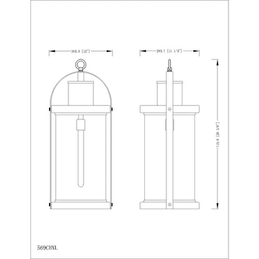 Z-Lite 12" Roundhouse 1 Light Outdoor Chain Mount Ceiling Fixture image 6