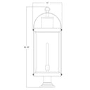 Z-Lite 12" Roundhouse 1 Light Outdoor Pier Mounted Fixture image 3