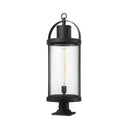 Z-Lite 12" Roundhouse 1 Light Outdoor Pier Mounted Fixture image