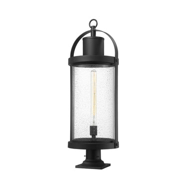 Z-Lite 12" Roundhouse 1 Light Outdoor Pier Mounted Fixture image