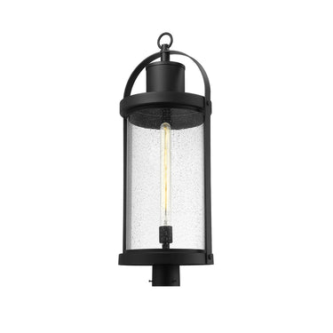 Z-Lite 12" Roundhouse 1 Light Outdoor Post Mount Fixture image 1