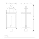 Z-Lite 12" Roundhouse 1 Light Outdoor Post Mount Fixture image 5