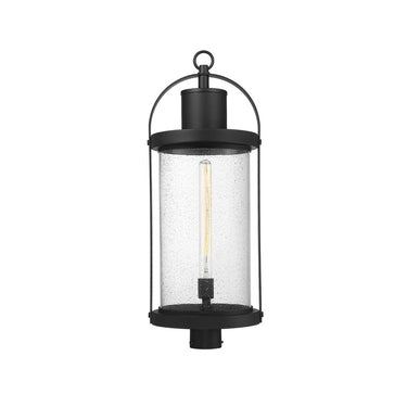 Z-Lite 12" Roundhouse 1 Light Outdoor Post Mount Fixture image